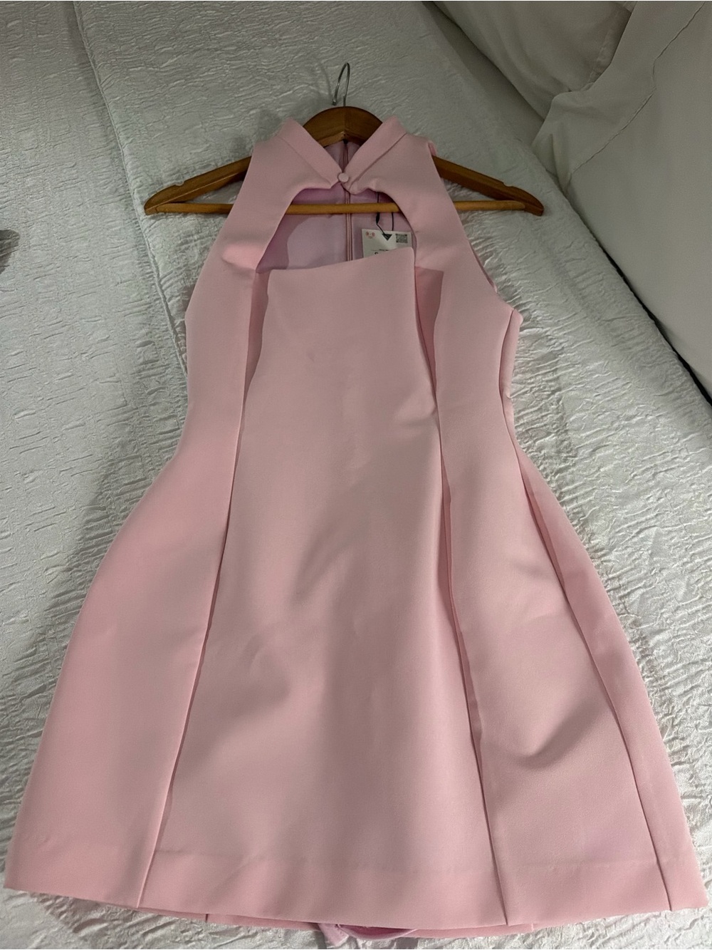 Zara Blush Pink Halter Mini Dress
